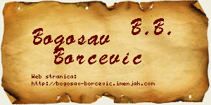 Bogosav Borčević vizit kartica